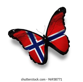 Norwegian flag butterfly, isolated on white - Powered by Shutterstock