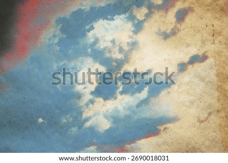 Nostalgic background with soft, textured clouds