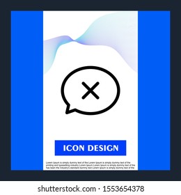 Not Send Icon Isolated On Background

