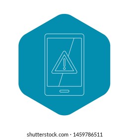 Not Working Phone Icon. Outline Illustration Of Not Working Phone Icon For Web