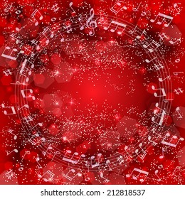 Note background musical score