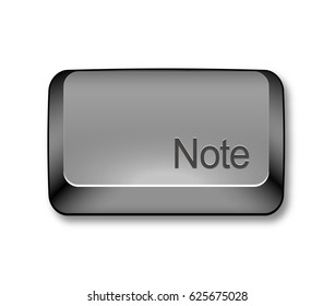 Note Text for Title or Headline. In 3D Fancy Fun and Futuristic style