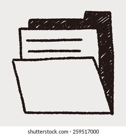 Notebook Files Doodle Drawing Stock Illustration 259517000 | Shutterstock