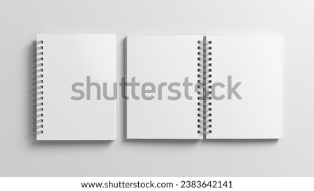 Similar – Image, Stock Photo Opened spiral notebook with hardcovers with message back to school
