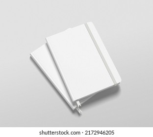 Notebook mockup. Realistic space blank empty rendering object. 3D illustration