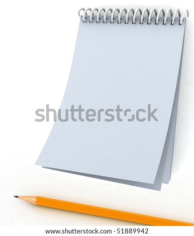 notebook and pencil