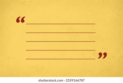 Notebook Yellow paper texture lined with inverted coma page template. Blank paper sheet with lines for memo, homework or exercises