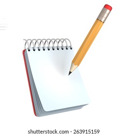 Notepad With Pencil