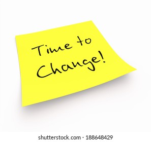 notepaper concept - time to change