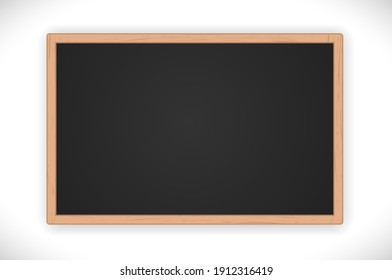 notice blank black board with wood frame icon