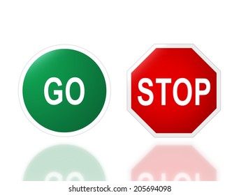 Stop Go Sign Illustration Stock Vector (Royalty Free) 186905021