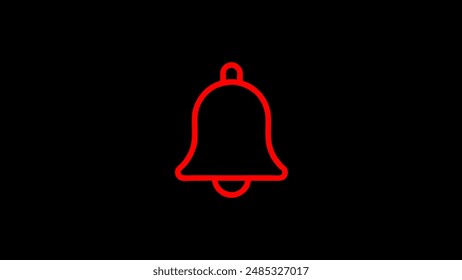 Notification bell for reminder icon. Notification bell picture on black background. - Powered by Shutterstock