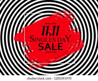 November 11 Singles Day Sale.  Illustration 