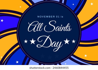 November 1st is observed as All saints day in the religious communities, background design with shapes and text - Powered by Shutterstock