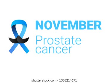 November Month Prostate Cancer Movember Blue Stock Vector (Royalty Free ...