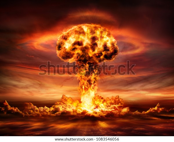 Nuclear Bomb Explosion -  Mushroom Cloud -
3d Illustration