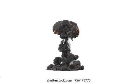 nuclear explosion. 3d rendering