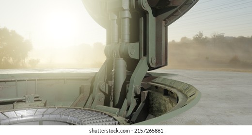 Nuclear Missile In Underground Silo 3d Render