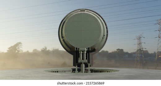 Nuclear Missile In Underground Silo 3d Render