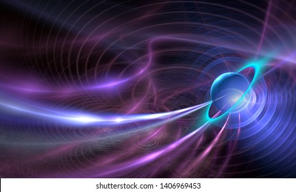 Nuclear Physics. Atoms In The Microcosm. Scientific 3d Illustration.