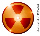 Nuclear sign representing the danger of radiation