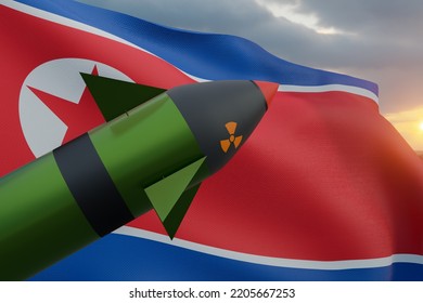 Nuclear Weapon North Korea Nuclear Deterrent Stock Illustration ...