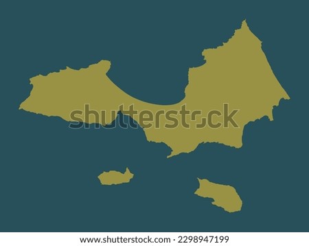 Nueva Esparta, state of Venezuela. Solid color shape