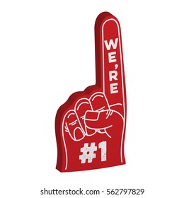 Foam Fan Finger Stock Photo (Edit Now) 260506742