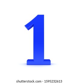 1 Number One First Blue 3d Stock Illustration 1163381914