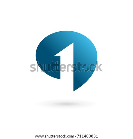 number 1 speech bubble logo iconのイラスト素材 711400831 shutterstock