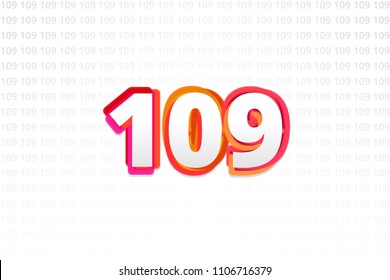 Number 109 On Number 109 Background Stock Illustration 1106716379 