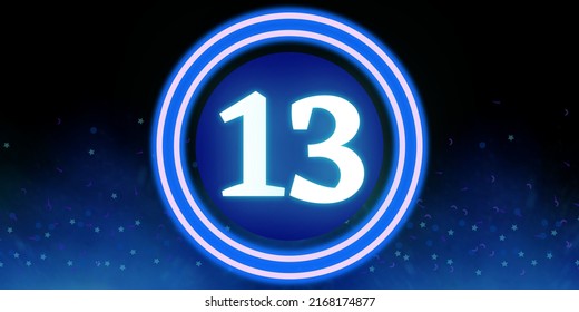 Number 13 Banner Number Thirteen On Stock Illustration 2168174877