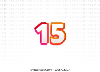 Number 15 On Number 15 Background Stock Illustration 1106716307 ...