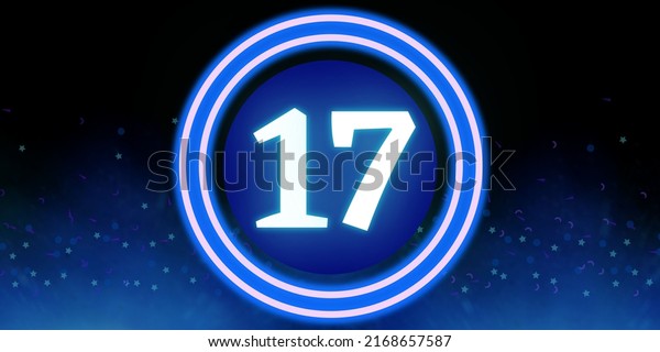 Number 17 Banner Number Seventeen On Stock Illustration 2168657587