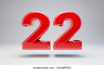 Number 22 Isolated On White Background Stock Illustration 1521899321 ...