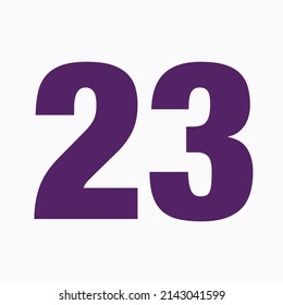 Number 23 Simple Clip Art Illustration Stock Illustration 2143041599 ...