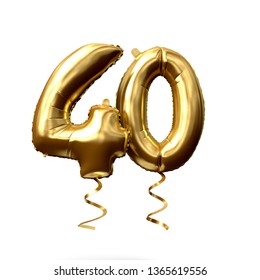 gold 40 balloons