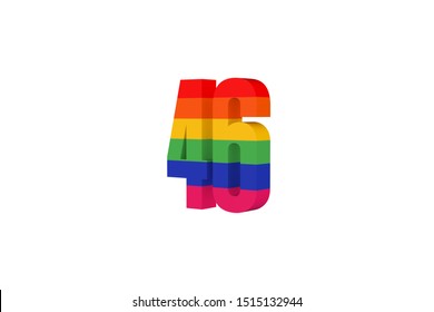 Number 46 Text Colorful 3d Render Stock Illustration 1515132944 ...