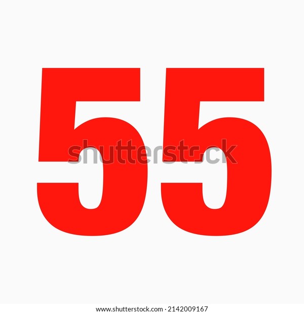 Number 55 Simple Clip Art Illustration Stock Illustration 2142009167 ...