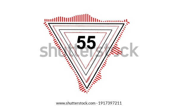 Number 55 Triangle White Background Stock Illustration 1917397211 ...