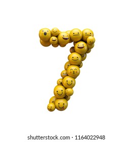 Number 7 Emoji Character Font 3d Stock Illustration 1164022948 ...