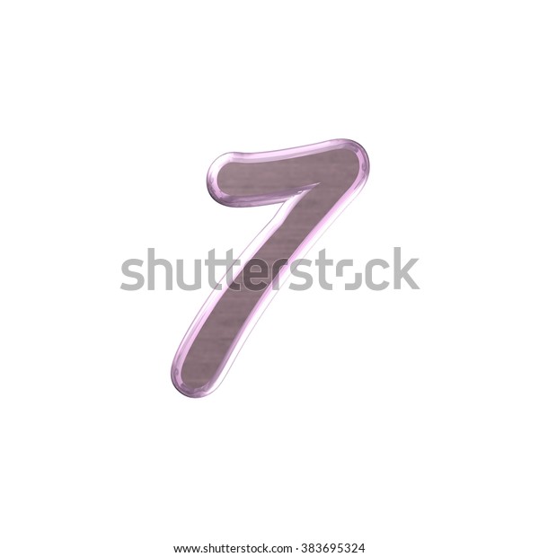 Number 7 Purple Metallic On White Stock Illustration 383695324 ...