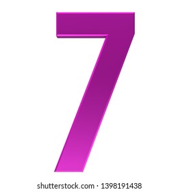 Number 7 Seven Pink 3d Rendering Stock Illustration 1398191438 ...