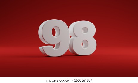 Number 90 White On Red Background Stock Illustration 1620164896