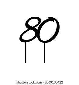 Number 40 Birthday Cake Topper Template Stock Illustration 2067944414 ...