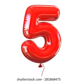 Number Five - 5 Balloon Font