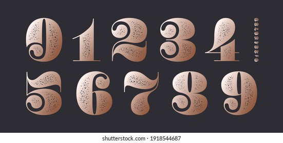 Number Font Font Numbers Classical French Stock Illustration 1918544687 ...