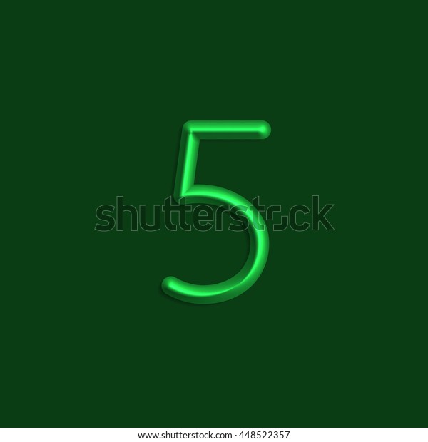 Number Green Color Lights 3d Line Stock Illustration 448522357 ...