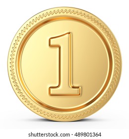 Number One Medal 3D Illustration