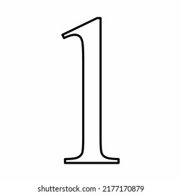 Number One Sign Black Outlines On Stock Illustration 2177170879 ...